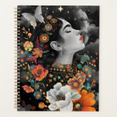 Mystieke maanverlichte bloem planner (Voorkant)