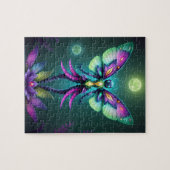 Mystieke maanverlichte fee in een betoverde tuin legpuzzel (Horizontaal)