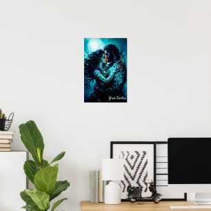 Mystieke Maanverlichte Liefdes Fantasy Romance Poster