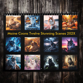 Mystieke Maine Coons: Twaalf verbluffende scènes 2 Kalender