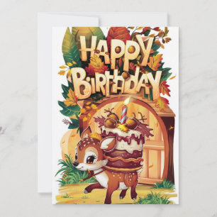 Mystieke Maple Leaf Herfst Herfst Happy Birthday Kaart