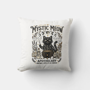 Mystieke Meow Kat Hekserige Mystieke Apotheek Kat Kussen