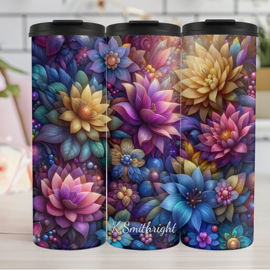 Mystieke Midnight Blossom Dream Garden Thermosbeker