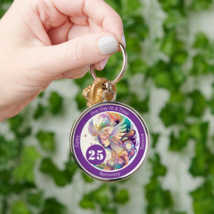 Mystieke mijlpaal cadeau voor vrouwen in herstel sleutelhanger