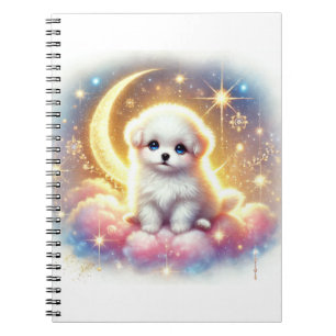 Mystieke Moon Dog Notitieboek - Betoverde nachteli