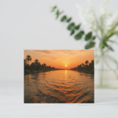 Mystieke Nijl River Sunset Egyptisch Briefkaart (Staand voorkant)