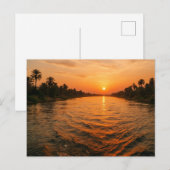 Mystieke Nijl River Sunset Egyptisch Briefkaart (Voorkant / Achterkant)