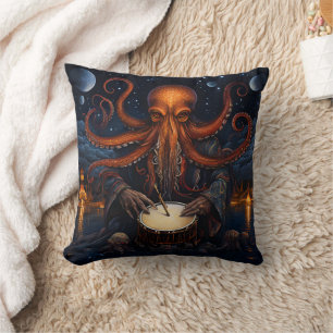 Mystieke octopus die 's nachts trommelt kussen
