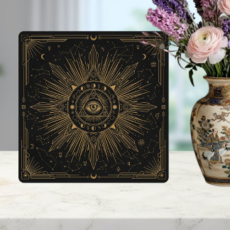 Mystieke Oog Hemelse Sterrenbeelden Goud Design Ce Tegeltje