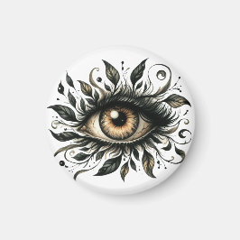 Mystieke Oogmagneet | Surrealistische Kunst Koelka Magneet