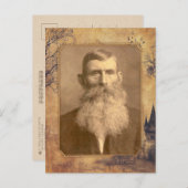 Mystieke ouderwetse geheugen Sjabloon Briefkaart (Voorkant / Achterkant)