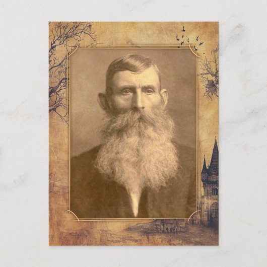 Mystieke ouderwetse geheugen Sjabloon Briefkaart (Voorkant)