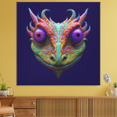 Mystieke Pad/Gecko/Kikker Canvas Afdruk (Insitu (Woonkamer))