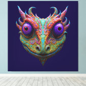 Mystieke Pad/Gecko/Kikker Canvas Afdruk (Insitu (Houten vloer))