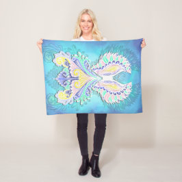 Mystieke pastelvlinder | Eetherische Boho-fantasie Fleece Deken