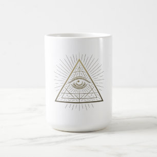 Mystieke Piramide - Het Oog van de Voorzienigheid  Koffiemok