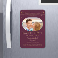 Mystieke Plum Gold Sun Moon sterren