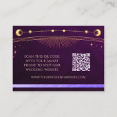 Mystieke Rainbow Deep Plum Website RSVP QR Code Informatiekaartje (Achterkant)