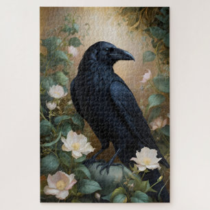 Mystieke Raven & Bloom - Betoverde Fantasy Art Legpuzzel