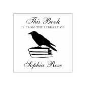Mystieke Raven Fantasy Book Rubberstempel (Afrduk)