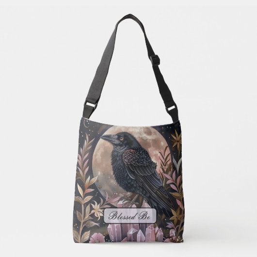 Mystieke Raven Kristal Crossbody Tas (Voorkant)