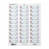 Mystieke Regenboog Gem & Leaf Return Address Label (Full Sheet)