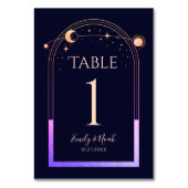 Mystieke Regenboog Marine Blauwe Zon Maan Sterren Kaart (Achterkant)