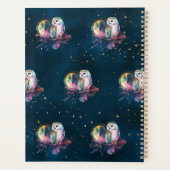 Mystieke Regenboog Uil en Volle Maan Celestial Planner (Achterkant)