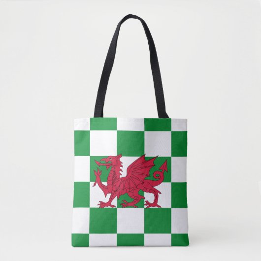 Mystieke Rode Keltische Draak Vlag van Wales Draagtas (Voorkant)