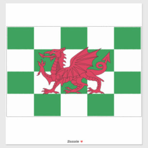Mystieke Rode Keltische Draak Vlag van Wales Sticker