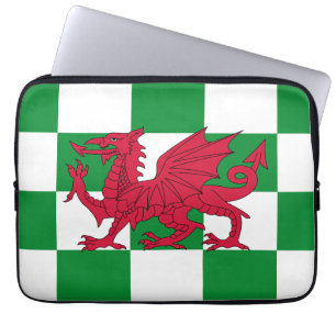 Mystieke Rode Keltische Drakenvlag van Wales Laptop Sleeve