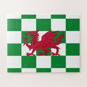 Mystieke Rode Keltische Drakenvlag van Wales Legpuzzel
