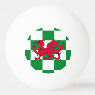 Mystieke Rode Keltische Drakenvlag van Wales Pingpongballen