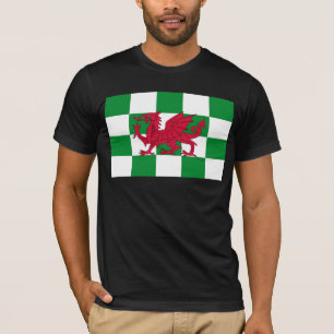Mystieke Rode Keltische Drakenvlag van Wales T-shirt