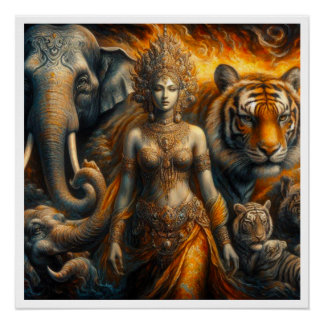 Mystieke scène van spiritueel perfect poster