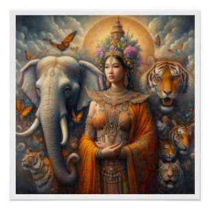 Mystieke scène van spiritueel perfect poster