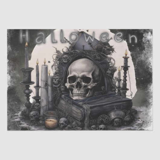 Mystieke schedel tissuepapier (Voorkant)