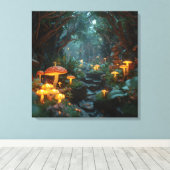 Mystieke schimmels Poster - Fairy Tale Forest Deco Canvas Afdruk (Insitu (Houten vloer))