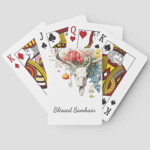 Mystieke seizoenen   Samhain Witchy Design Pokerkaarten