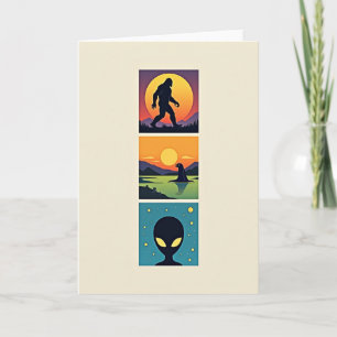 Mystieke Silhouet Verjaardagskaart Kaart