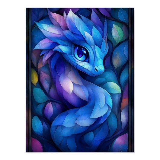 Mystieke Slang Coiling In Een Betoverd Bos Perfect Poster (Voorkant)