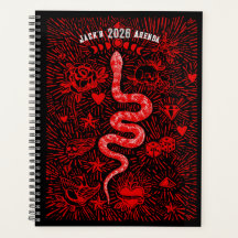 Mystieke Slang Folk Art Dagplanner 2026