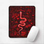 Mystieke Slang Red Mousepad Muismat (Met muis)