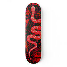 Mystieke Snake Red Skateboard