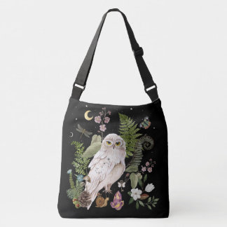 Mystieke Snowy Uil Canvas tas voor Natuur Liefhebb