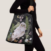 Mystieke Snowy Uil Canvas tas voor Natuur Liefhebb (Dichtbij)