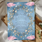 Mystieke Sparkly Sky Wedding Informatiekaartje