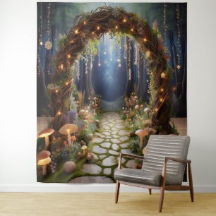 Mystieke Sprookjesbos Boog Hanger Wandkleed