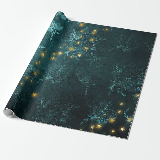 Mystieke sterren cadeaupapier (Uitgerold)