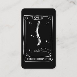 Mystieke Tarot Kaart Zwart-wit Chiropractor Visitekaartje